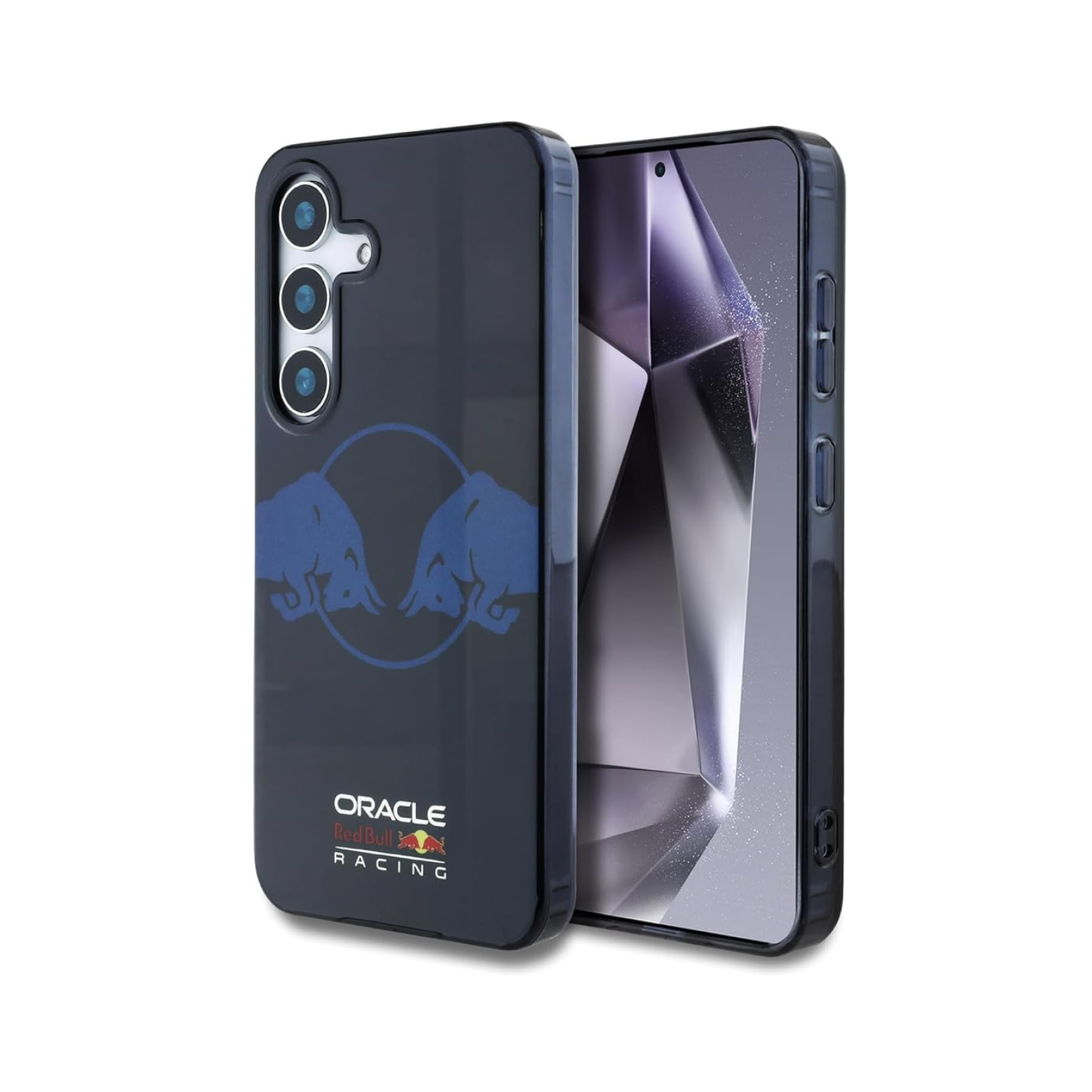 CG MOBILE REDBULL Racing [Official Licensed] IML & Transparent PC Case with Magnetic System & Two Bulls Logo Protective Case/Cover Designed for Galaxy S25 - Navy