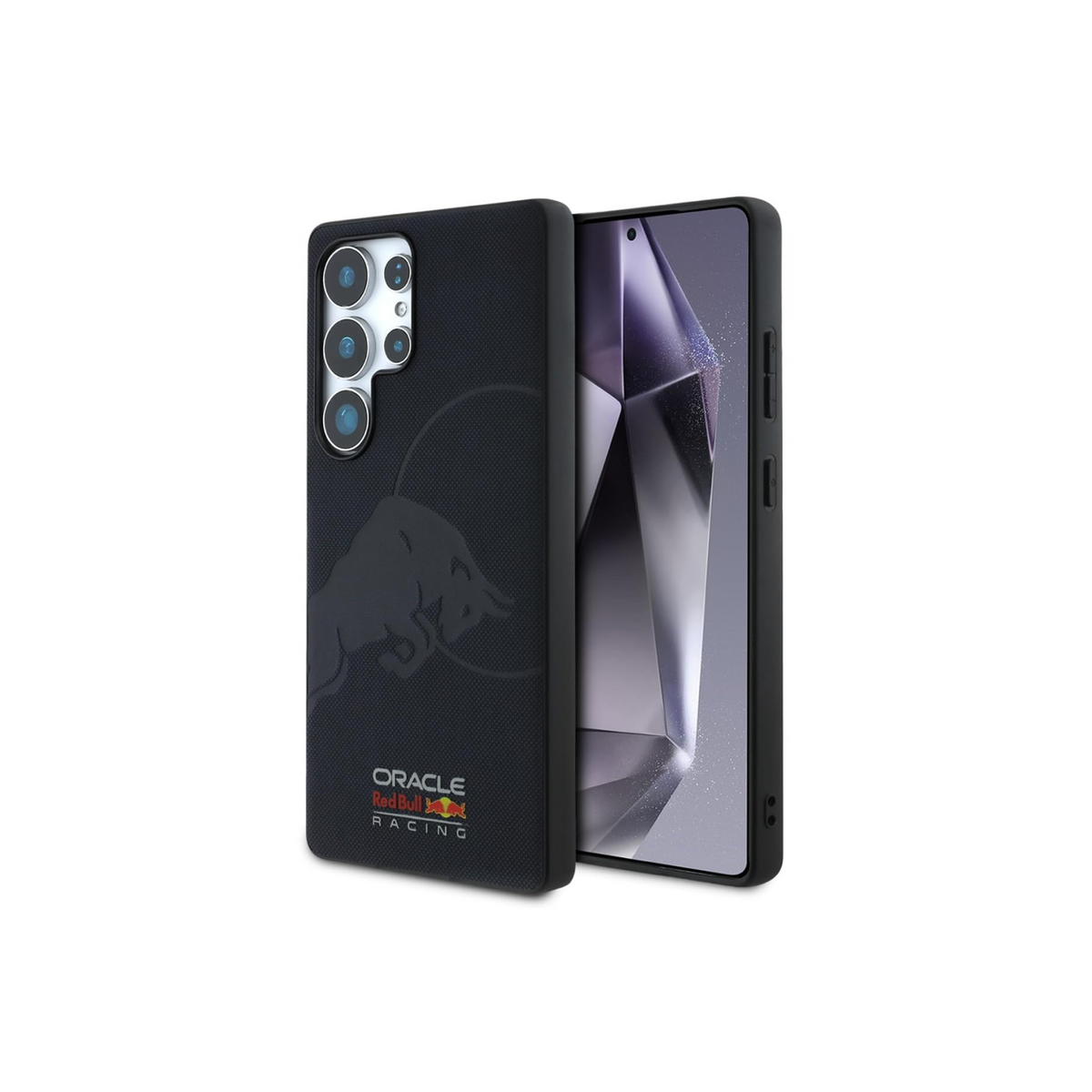 CG MOBILE REDBULL Racing [Official Licensed] Magnetic Charging Compatible|Meshed PU Case with Debossed Bull Protective Case/Cover Designed for Galaxy S25 Ultra-Navy