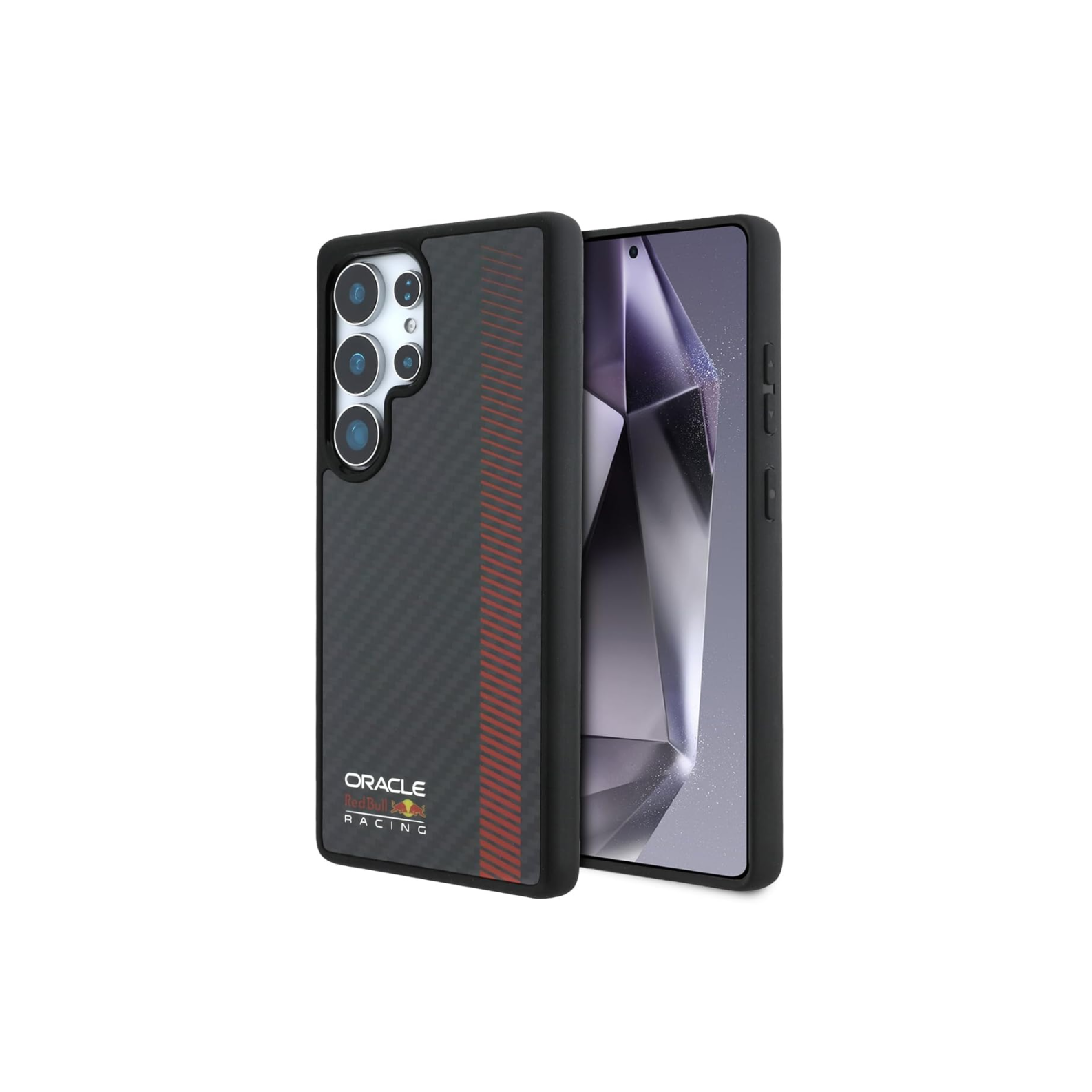 CG MOBILE REDBULL Racing [Official Licensed], Real Carbon Fiber with Magnetic System and Powerbar Protective Case/Cover Designed for Galaxy S25 Ultra - Black