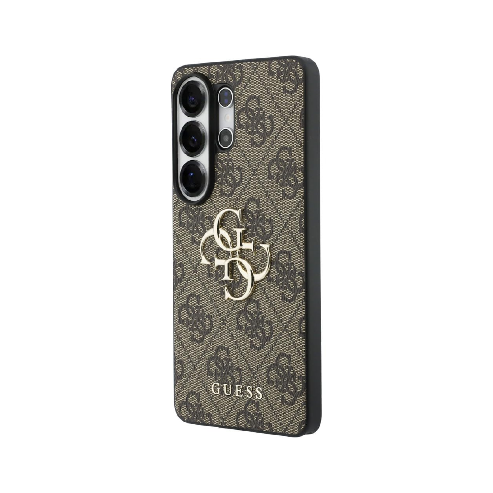 CG MOBILE Guess [Official Licensed], Protective Case Designed for Galaxy S26 Ultra (2026) | 4G PU Case with Big 4G Metal Logo & Classic Logo - Brown