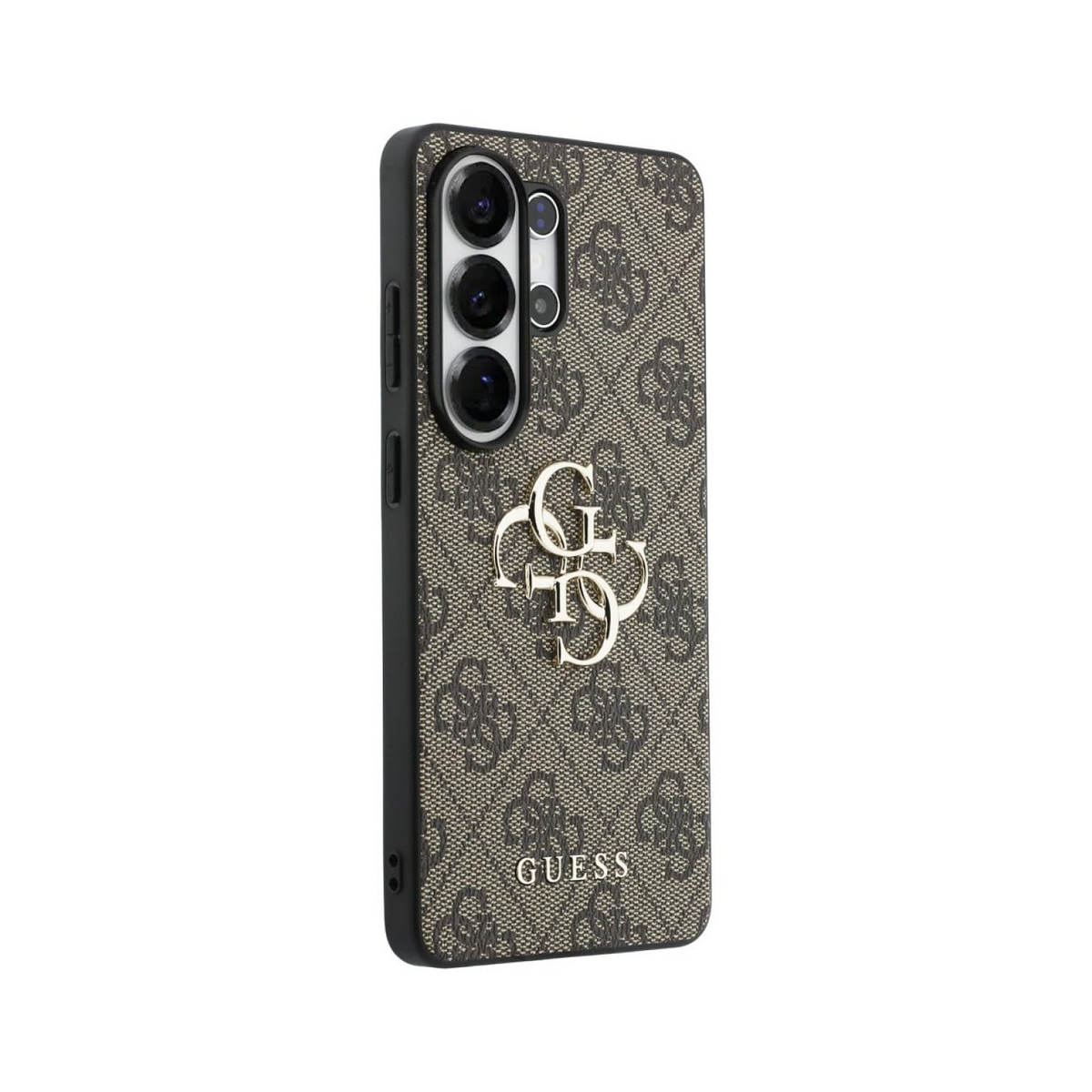 CG MOBILE Guess [Official Licensed], Protective Case Designed for Galaxy S26 Ultra (2026) | 4G PU Case with Big 4G Metal Logo & Classic Logo - Brown