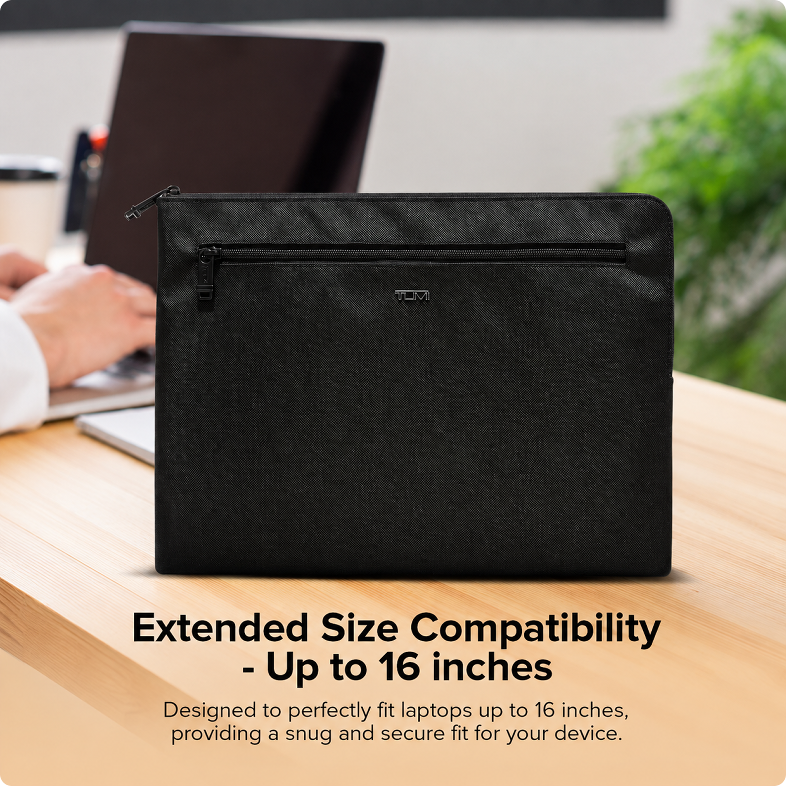 CG MOBILE TUMI 16/15- Inch Laptop Sleeve Case Official Licensed Ballistic Nylon Protective Laptop/MacBook Bag, Durable & Stylish Slim Laptop Sleeve for Men & Women - Black