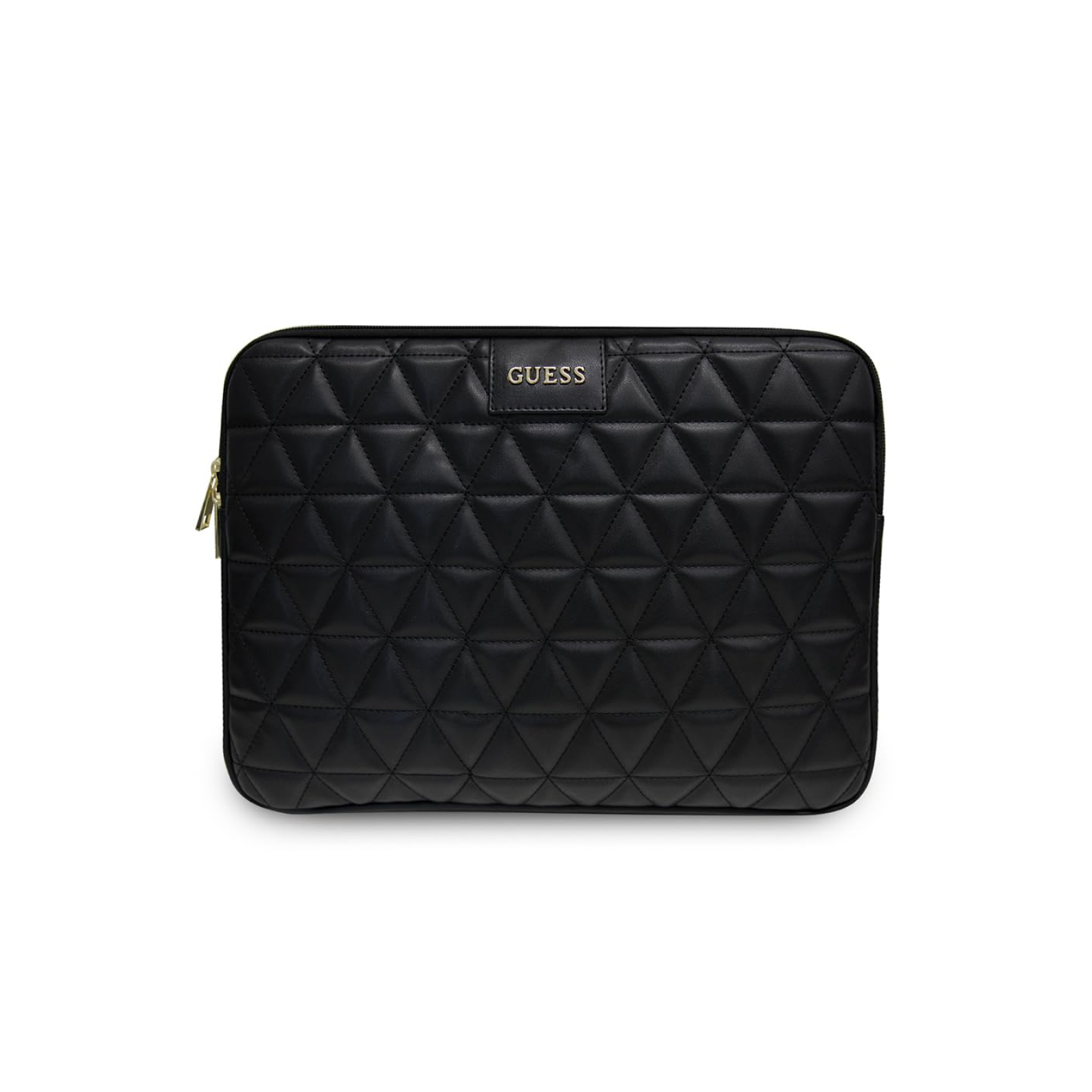 CG MOBILE Guess 13-Inch Laptop Sleeve Case Official Licensed Grained Quilted 4G PU Leather | Stylish Protective Laptop/MacBook Bag for Men & Women - Black
