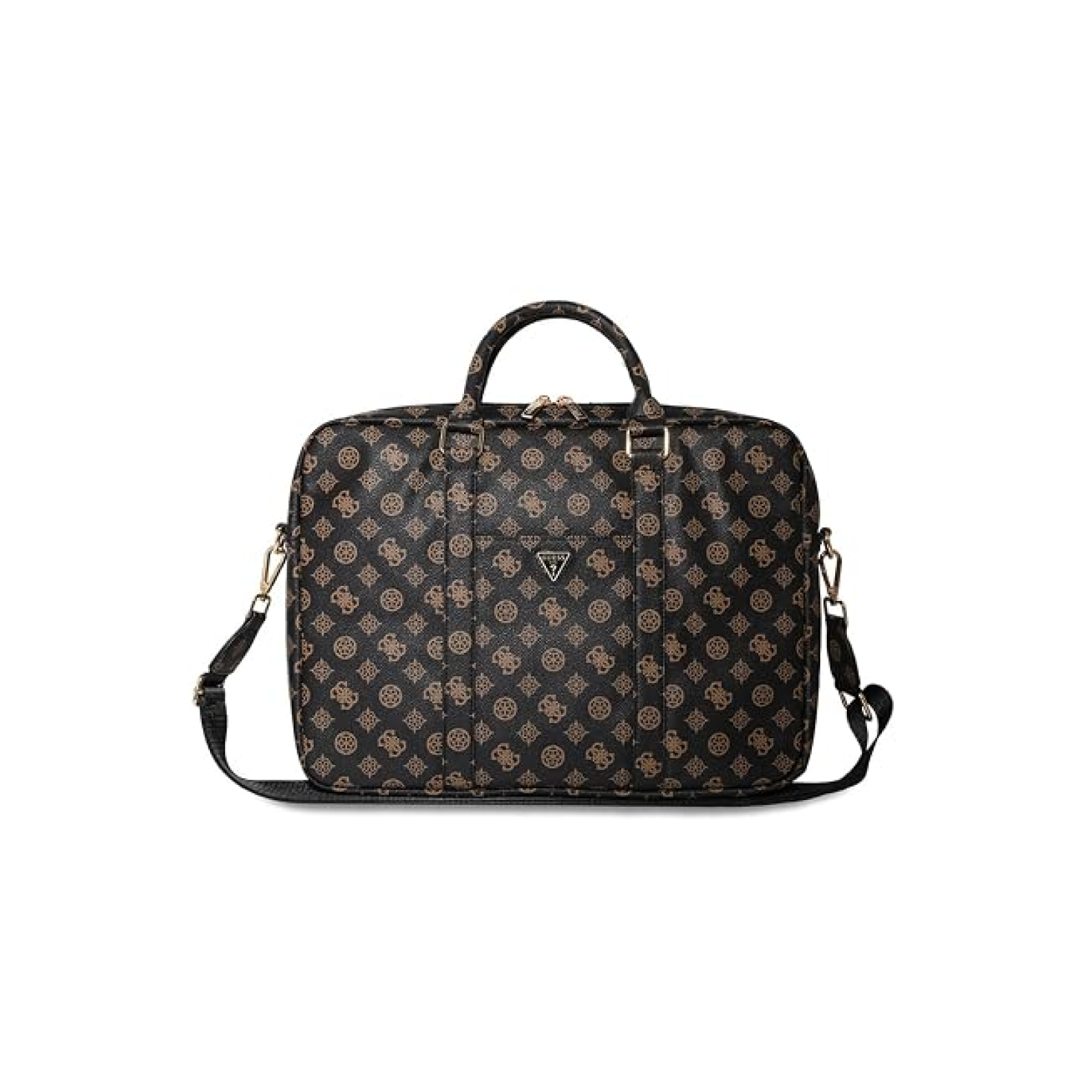 CG MOBILE GUESS 15-Inch Laptop Messenger Bag [Official Licensed], PU Leather with 4G Print, Zipper Handle, Strap & Triangle Logo, Protective Laptop/MacBook Carrying & Crossbody Bag