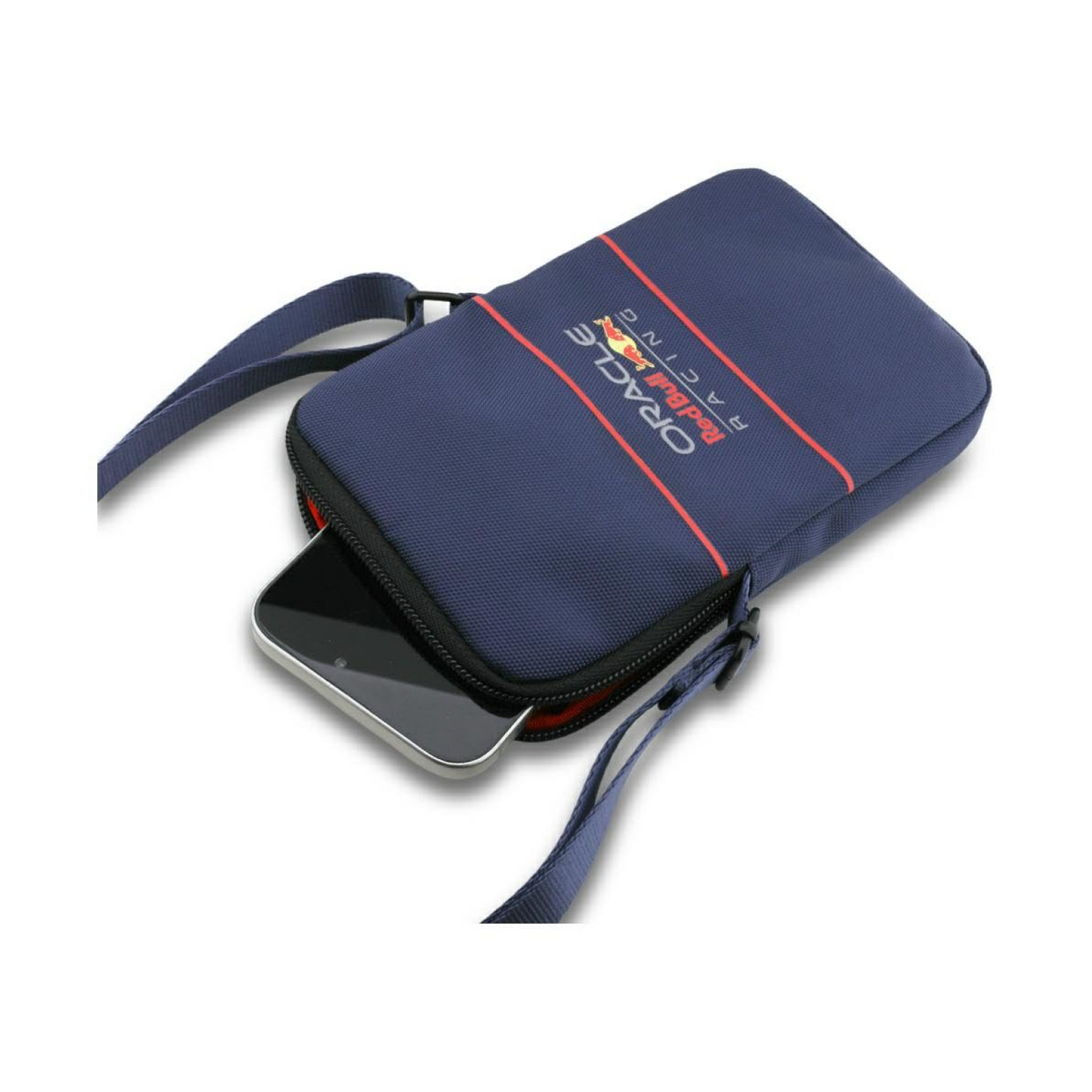 CG MOBILE Redbull Racing Universal Phone Bag Official Licensed, Nylon Phone Bag With Oversized Vertical Logo, Crossbody, Protective Smartphone & Travel Sling Pouch for Unisex - Navy