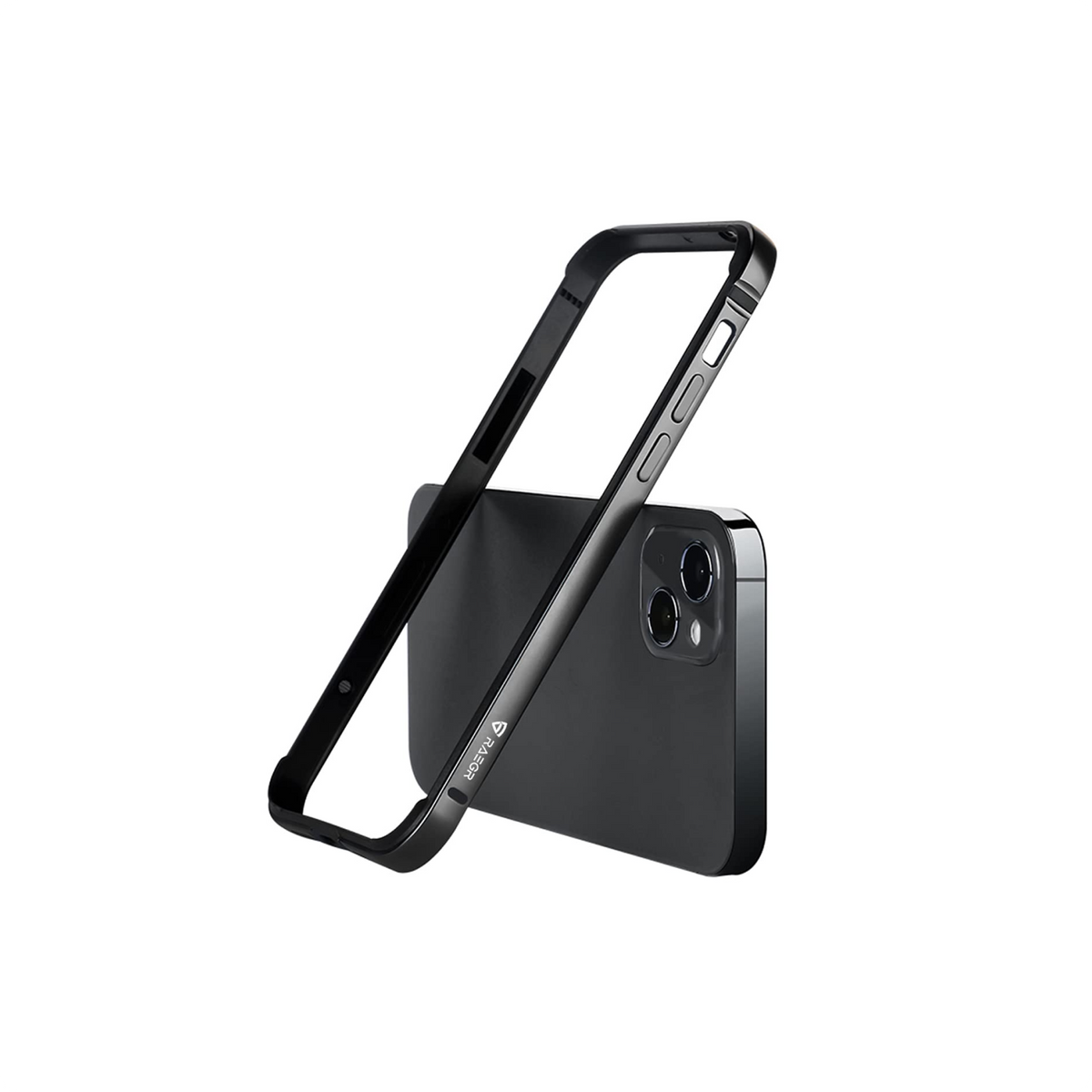 RAEGR Phone Case | Anodized Aluminum Bumper | Supports Magnetic Wireless Charging | Edge Armor Protective Minimal Case Compatible with iPhone 13 Mini / 12 Mini (5.4-Inch) 2021