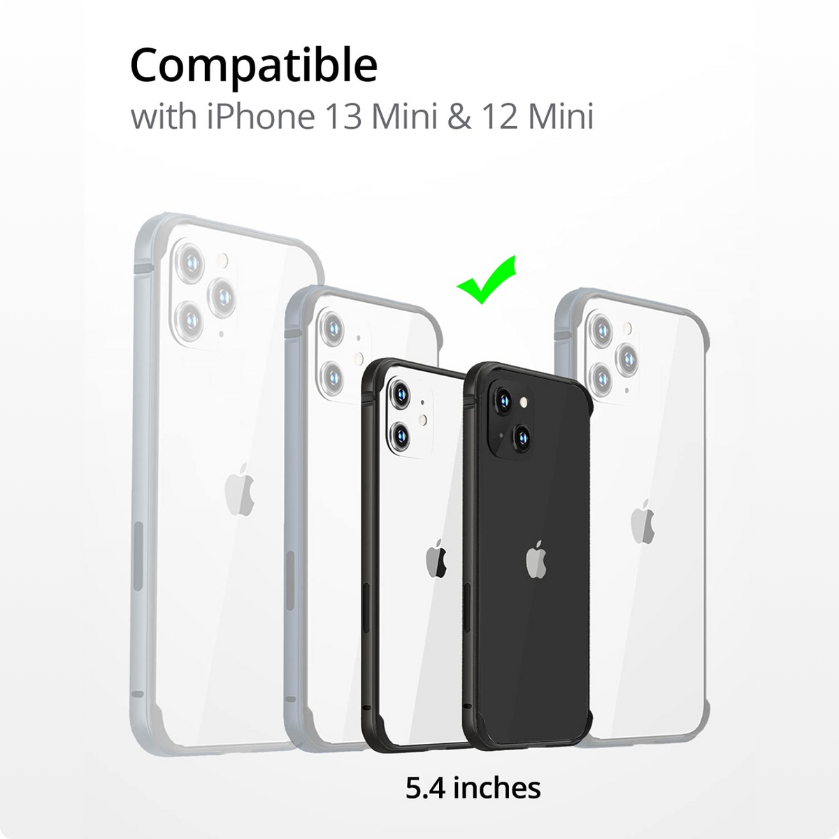 RAEGR Phone Case | Anodized Aluminum Bumper | Supports Magnetic Wireless Charging | Edge Armor Protective Minimal Case Compatible with iPhone 13 Mini / 12 Mini (5.4-Inch) 2021