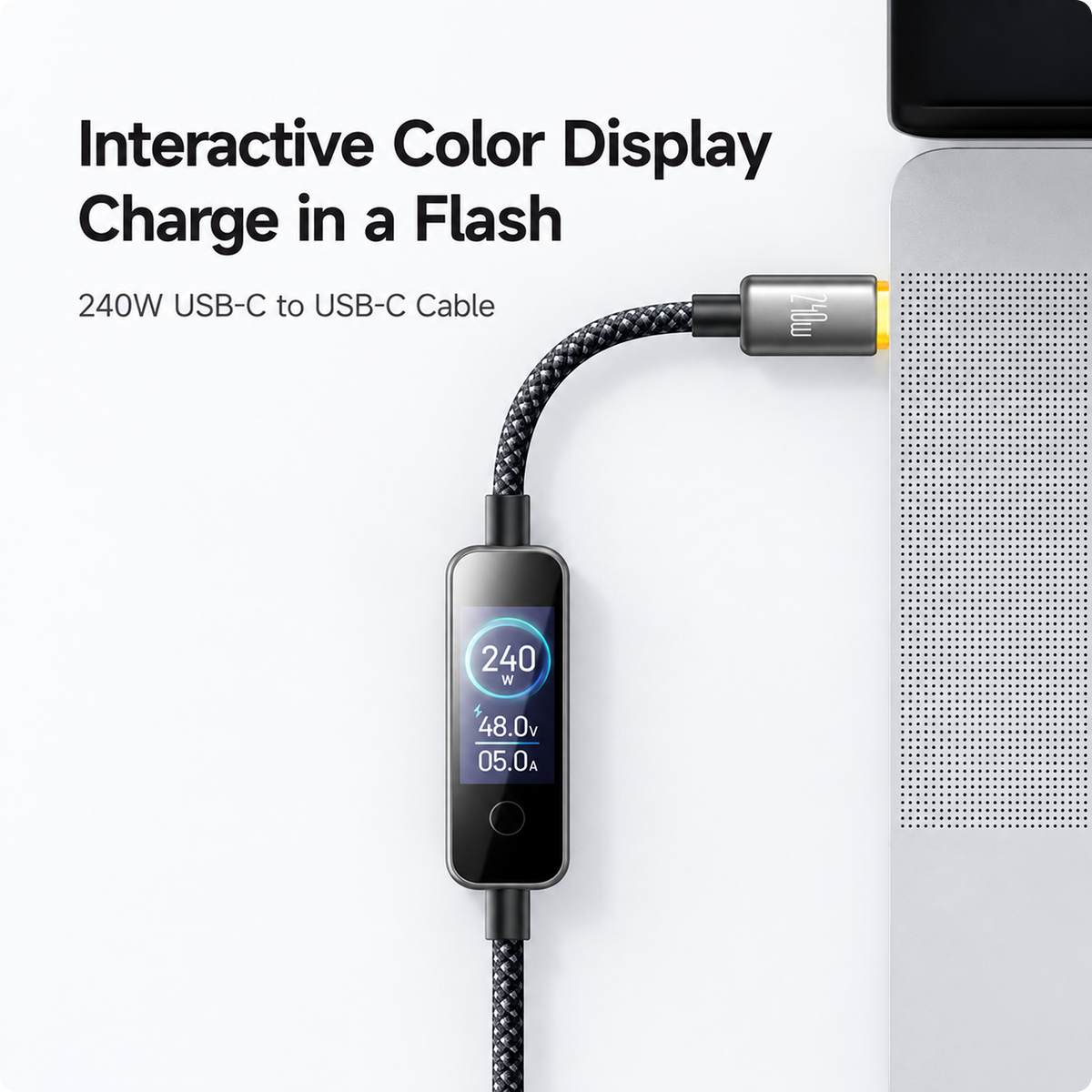 Mcdodo USB-C to USB-C 240W Cable With TFT Screen Display