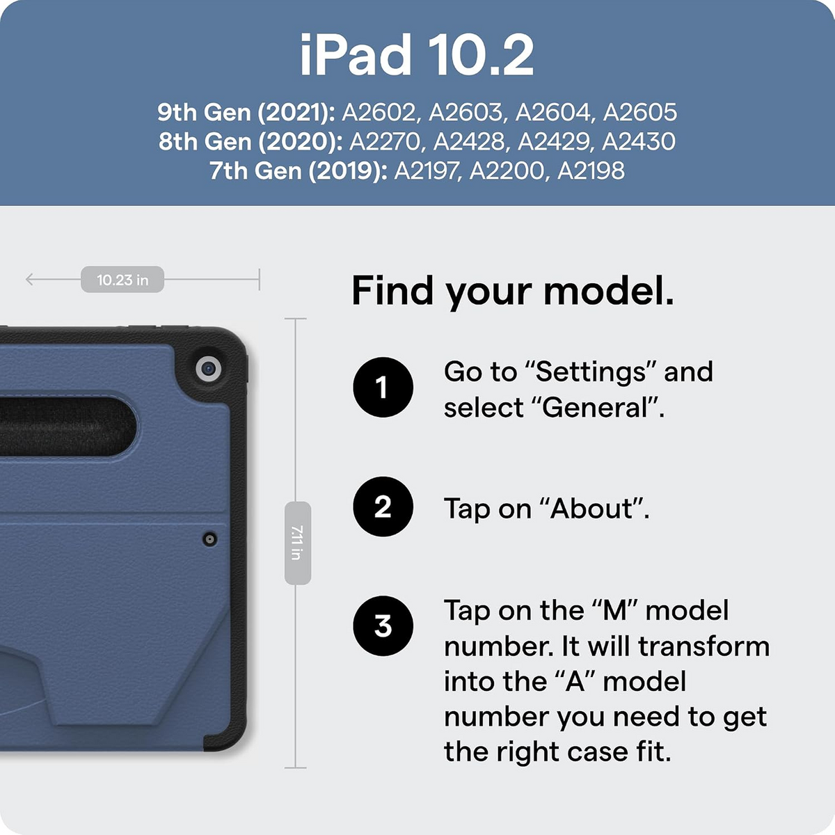 ZUGU CASE for iPad 7th/8th/9th Generation 10.2 Inch 2019/20/21