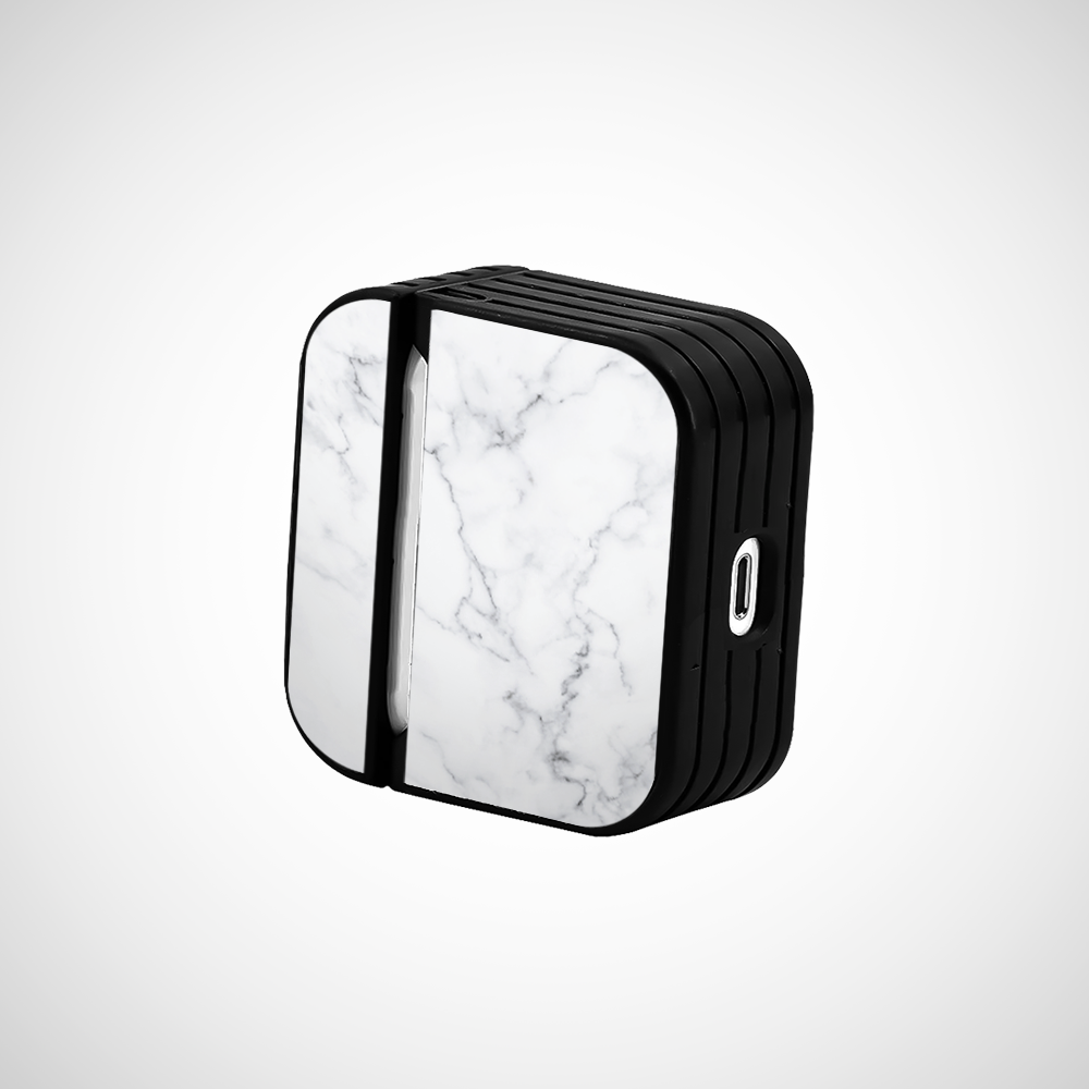 White Marble Glass Airpods 3rd Gen Case Covers