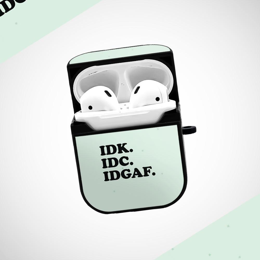 IDGAF Glass Airpods 1st Gen Case Covers