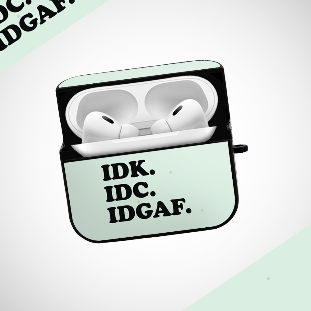 IDGAF Glass Airpods Pro Case Covers