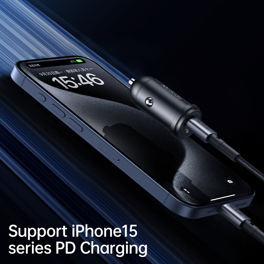 Mcdodo 30W 1C PD Fast Car Charger+ USB-C to USB-C Cable 1.2m