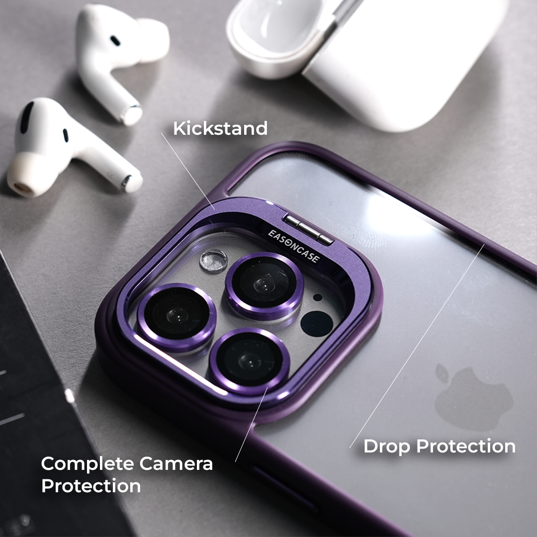 Kickstand Clear Case With Camera Lens Protection