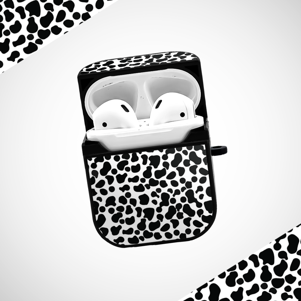 Moo Print Glass Airpods 1st Gen Case Covers