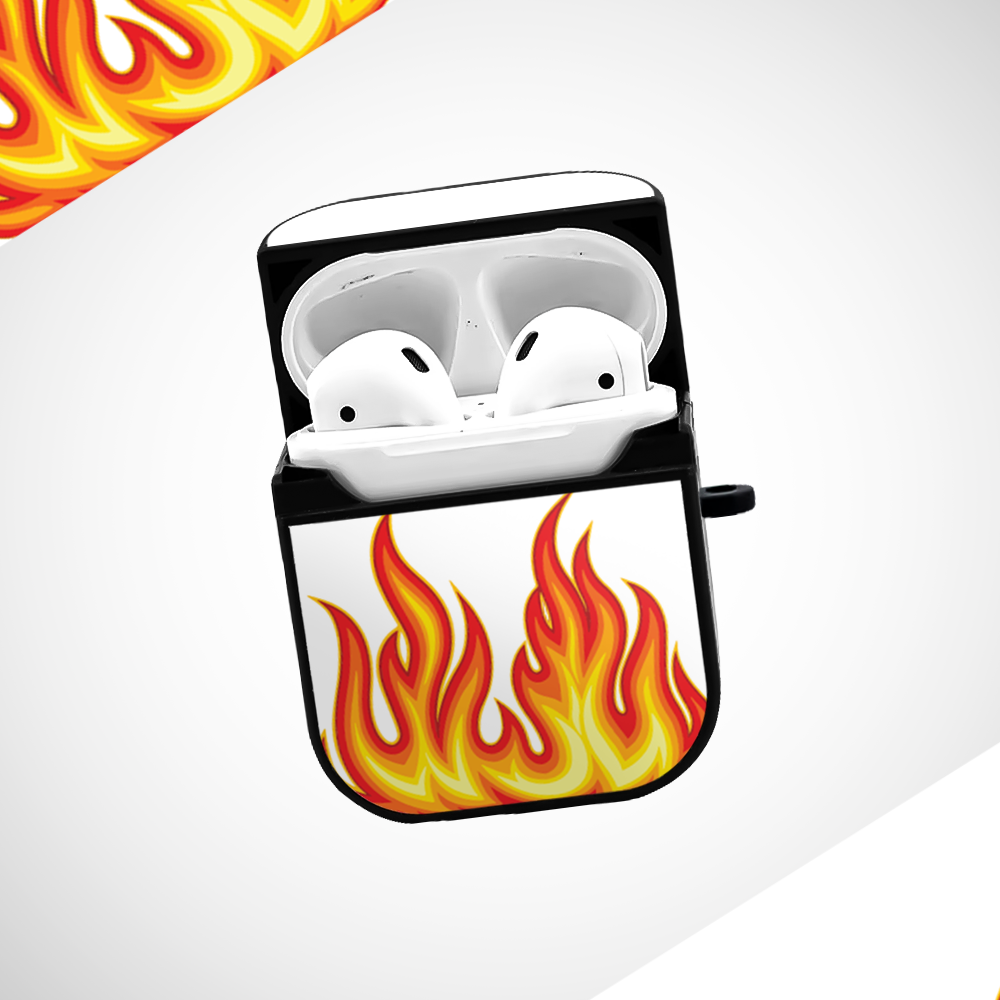 Flames Glass  Airpods 1st Gen Case Covers