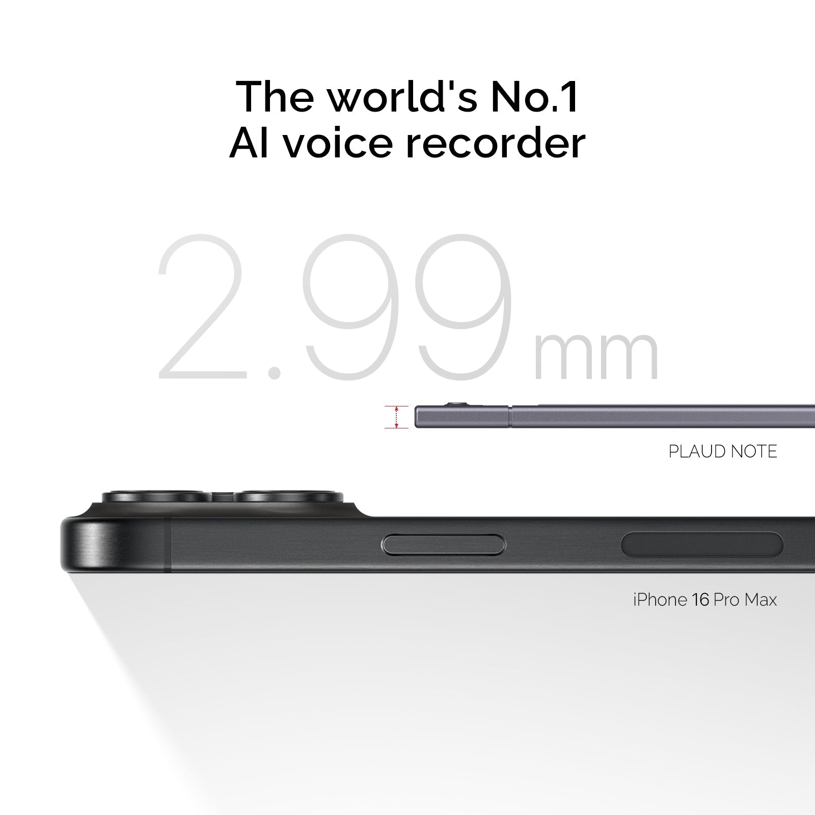 Plaud Note AI Voice Recorder, Note Taker w/Case, App Control, Transcribe & Summarize with AI, Support 112 Languages, for Meetings, Calls, Lectures, Professionals, Teams, Non-Pro Version