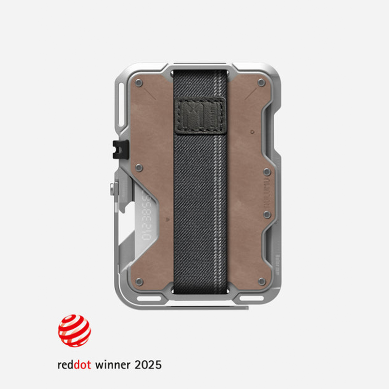 Aulumu G03 Multi-Tool Magnetic Metal Wallet | Genuine Leather Cover | MagSafe