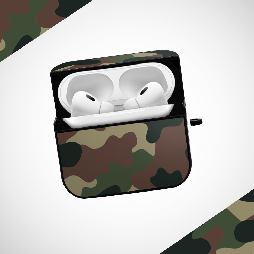 Jungle Camo Glass Airpods Pro 2 Case Covers