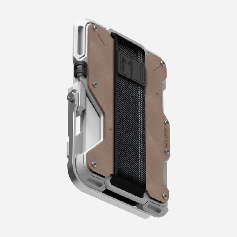 Aulumu G03 Multi-Tool Magnetic Metal Wallet | Genuine Leather Cover | MagSafe