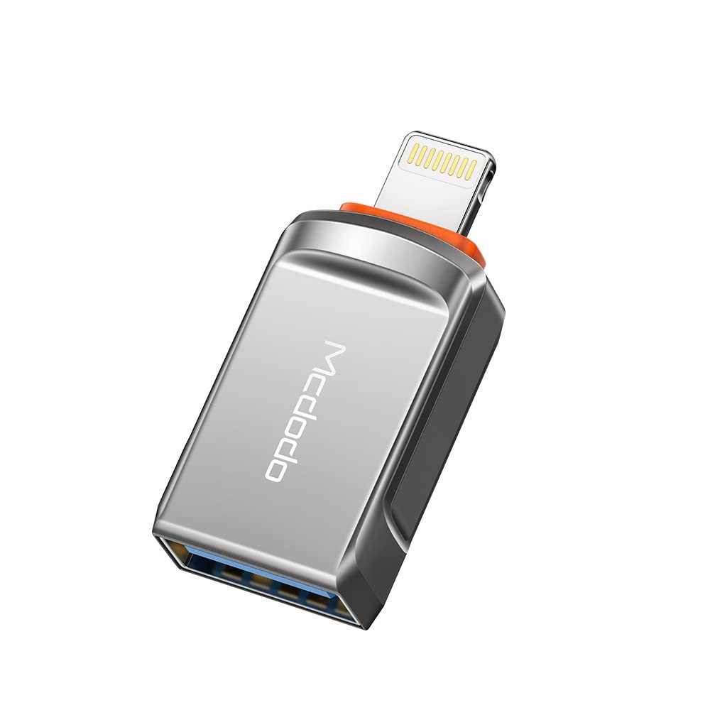 Mcdodo OT-8600 USB-A 3.0 to Lightning Connector, for iPhone 14 Series, 13 Series, 12 Series, 11 Series - Dark Grey