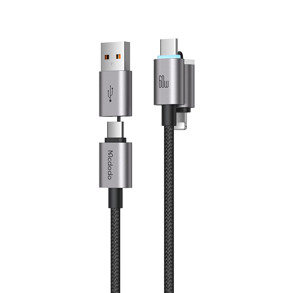 mcdodo Cab Nexus 4-in-1 MagTidy Travle Cable compatible for iPhones, iPads, Macbooks, Type-C Laptops. 1.2m