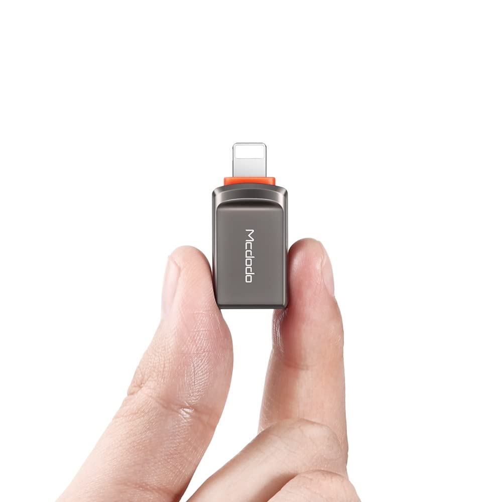 Mcdodo OT-8600 USB-A 3.0 to Lightning Connector, for iPhone 14 Series, 13 Series, 12 Series, 11 Series - Dark Grey