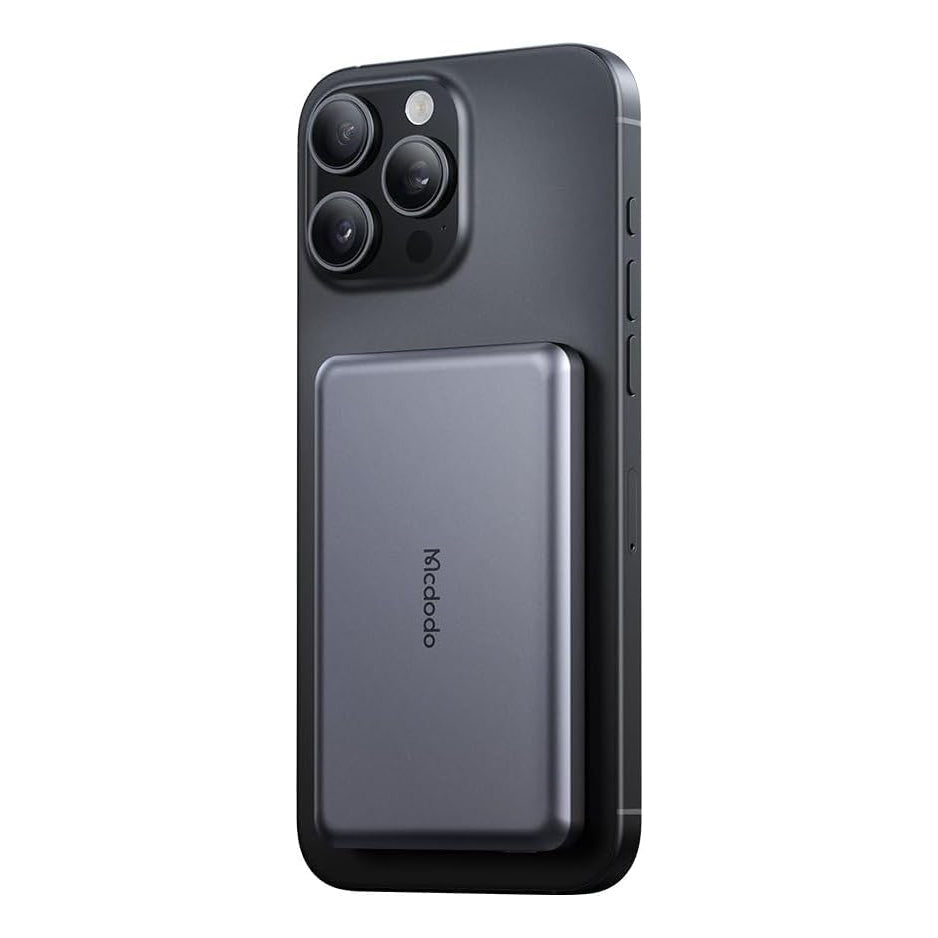 Mcdodo MC-4651 10000mAh 20W Metal Ultra Slim Magnetic Wireless Powerbank - Black