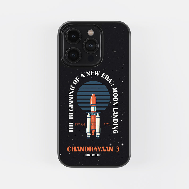 Chandrayaan Moon Landing Text Glass Case