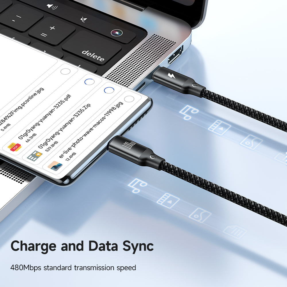 Mcdodo 3 in1 100W USB-C to Type-C and Lightning+ Wireless Charger for Apple Watch Cable 1.2m