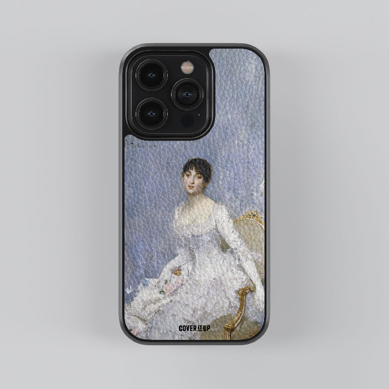 Young Lady in White, Paul Cesar Helleu, 1880 Leather Case