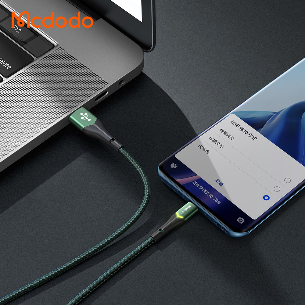 Mcdodo Type-C Data Cable with Switching LED 1m