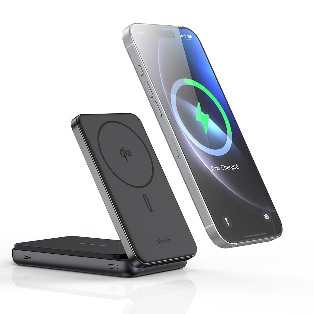 Mcdodo MagQ 2-in-1 10000mAh 20W Qi2 Magnetic Powerbank and Foldable Phone Stand