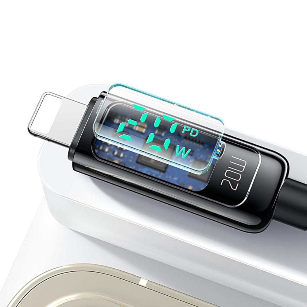Mcdodo CA-8810 Digital Display 36W Type-C to Lightning Data Cable – 1.2m, Black