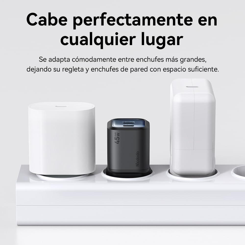 Mcdodo GaN 45W USB C Charger, Dual-Port 30W+12W PD Fast Charger, Multiple USB C Power Supply, Compatible with S24/S23, iPhone 17/16/15/14, MacBook Air, iPad