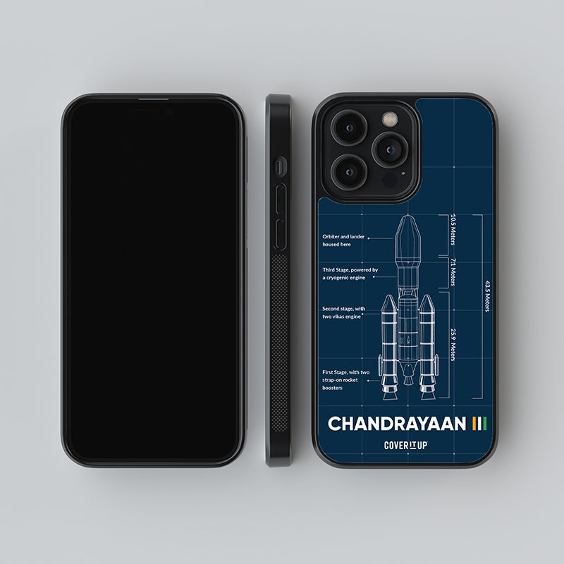 Chandrayaan Blueprint Glass Case