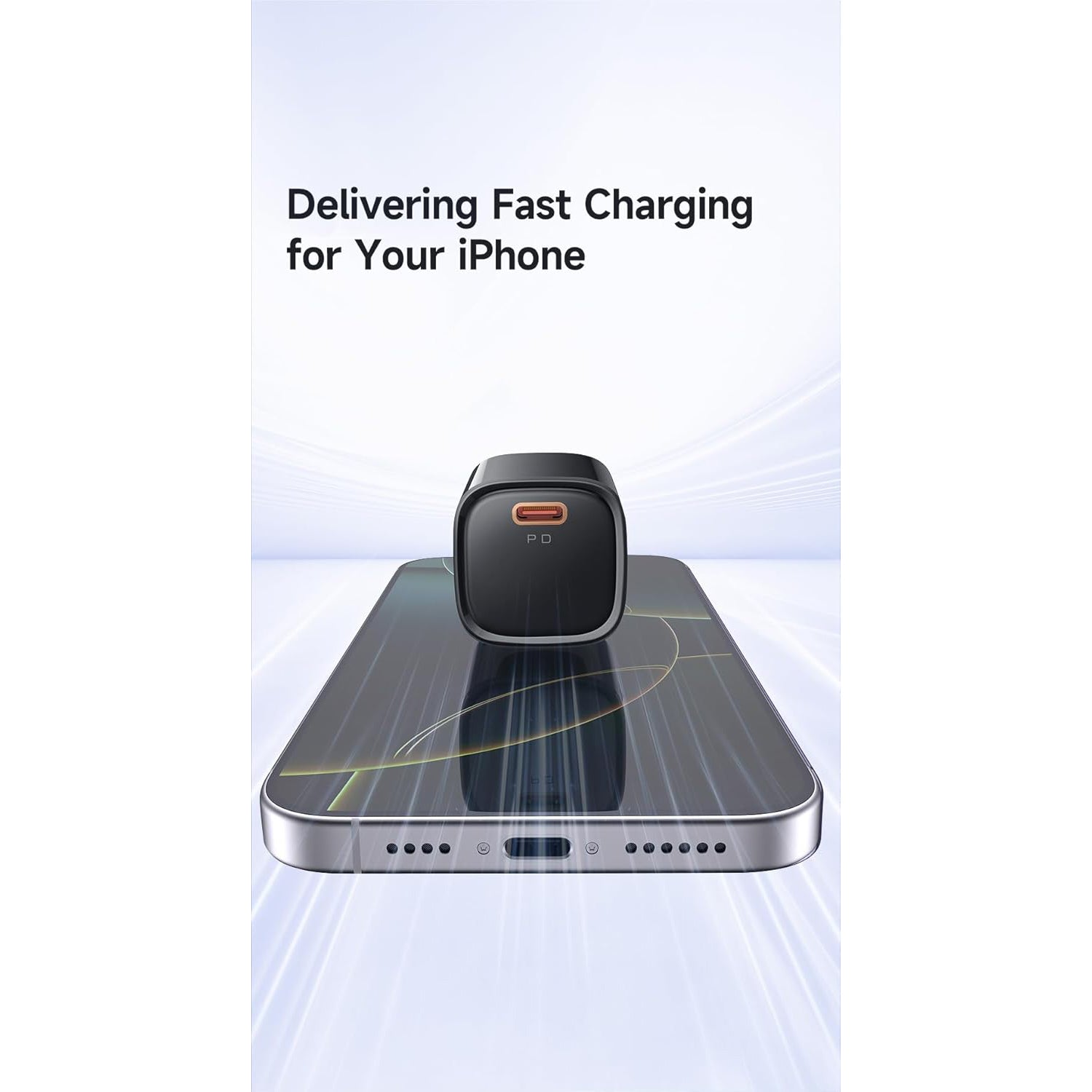 Mcdodo 20W PD Charger Set for iPhone 17 16 15 Series, Samsung S25 S24 S23 S22 S21 Series, and More Devices. 4X Fast Charging Adapter with Cable (Black, Type-C)