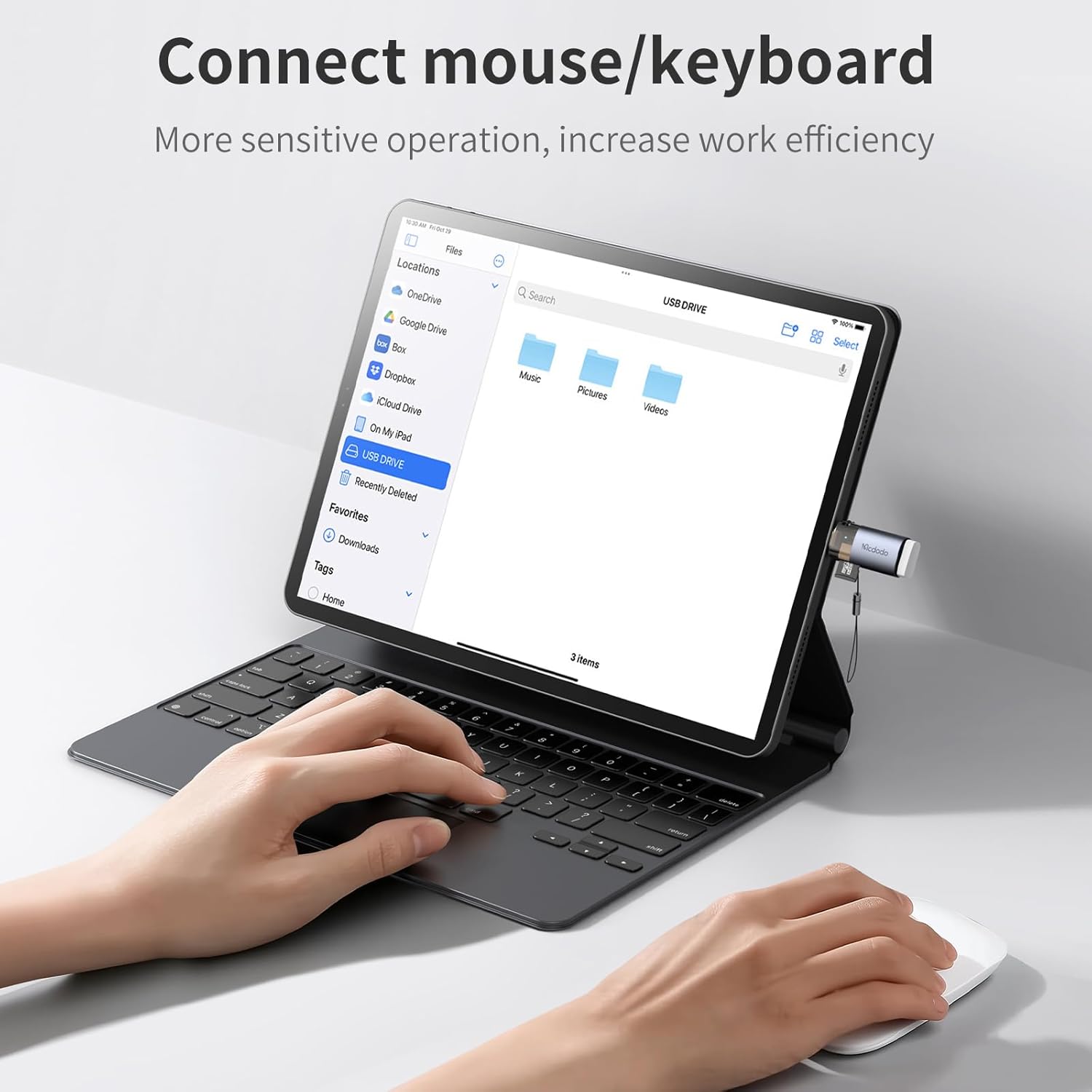 Mcdodo USB to USB-C Adapter with Micro SD Card Slot,TF Card Reader Type-C to USB 3.0 OTG Adapter Support Camera Mouse Keyboard Connect U Disk,Fit iPhone 16 15 MacBook iPad Galaxy