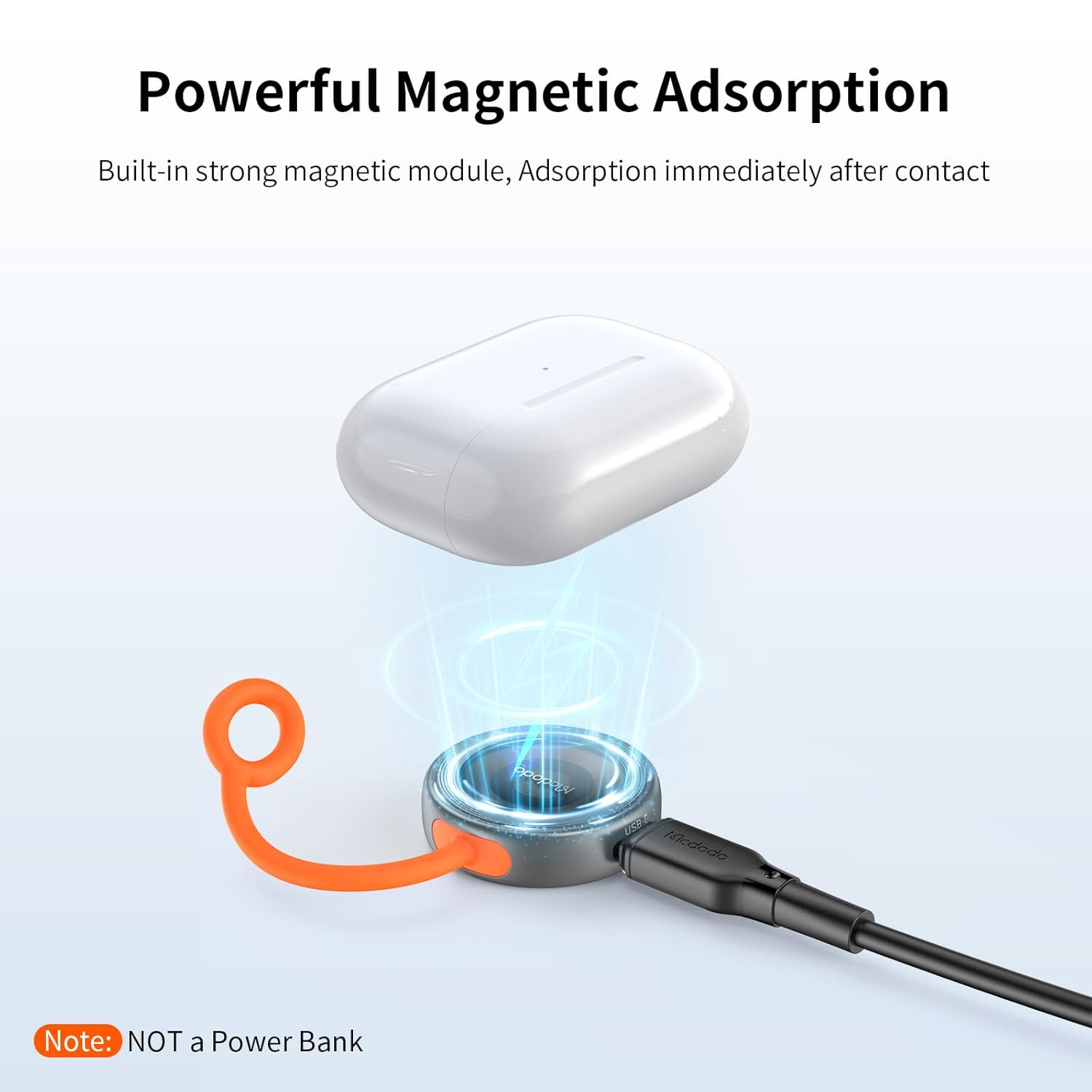 Mcdodo Apple Watch Magnetic Charger[USB-C&Lightning Port], Portable Wireless iWatch Charger Fast Charging Fit Apple Watch Series10/9/8/7/6/5/4/3/2/1/SE/SE2/UItra 2/Ultra