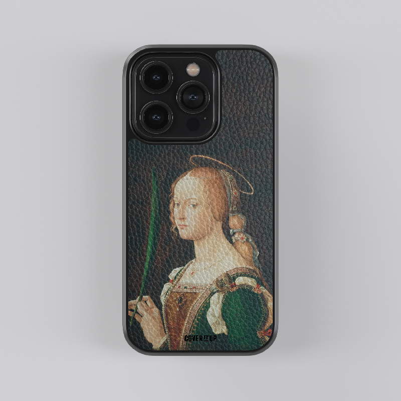 Saint Justina of Padua, Bartolomeo Montagna, 1490 Leather Case