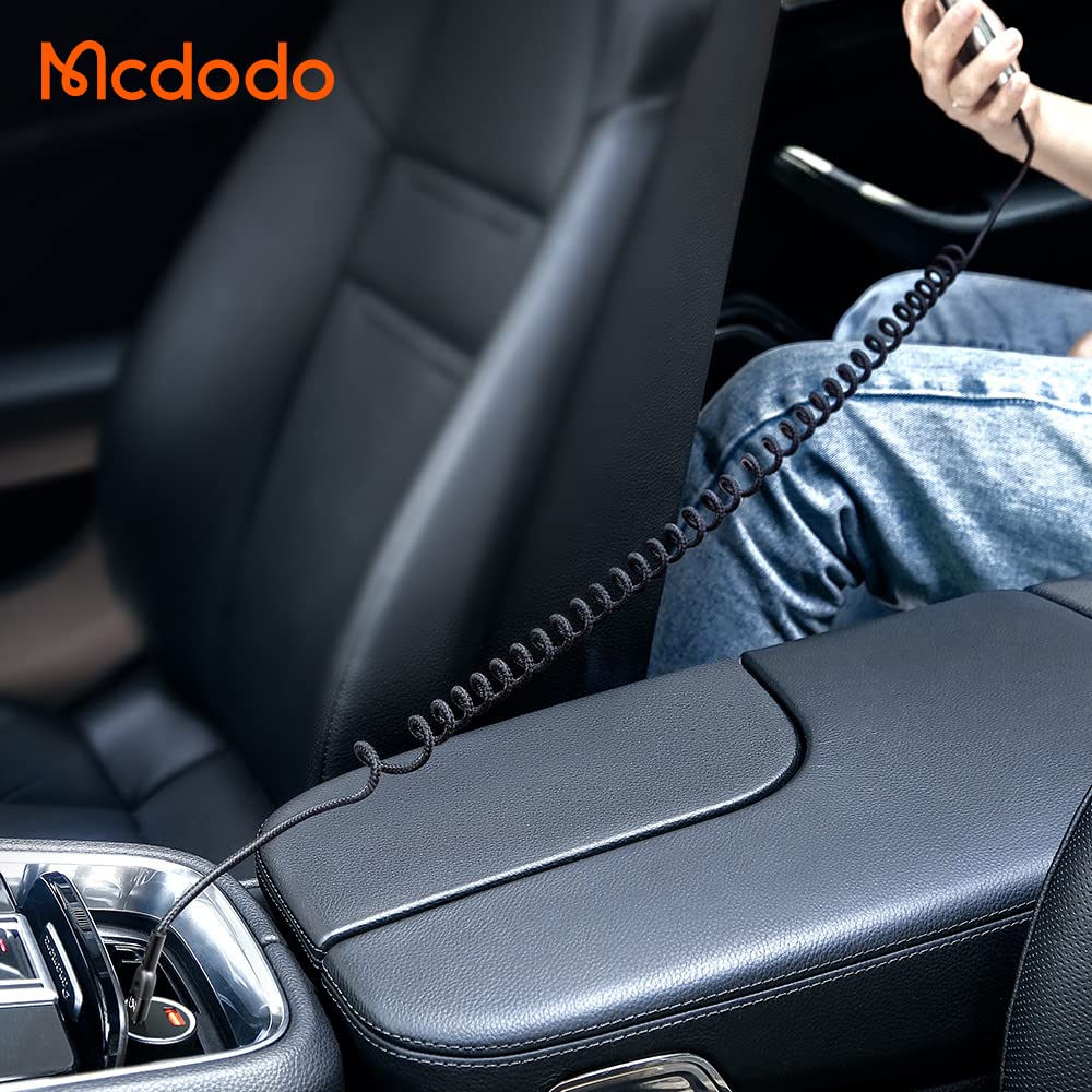 mcdodo Coiled Elastic USB Cable, Retractable Cable Data Sync Charge Cable Charging Spiral Cord Car Charger Cable For iPhone/iPad