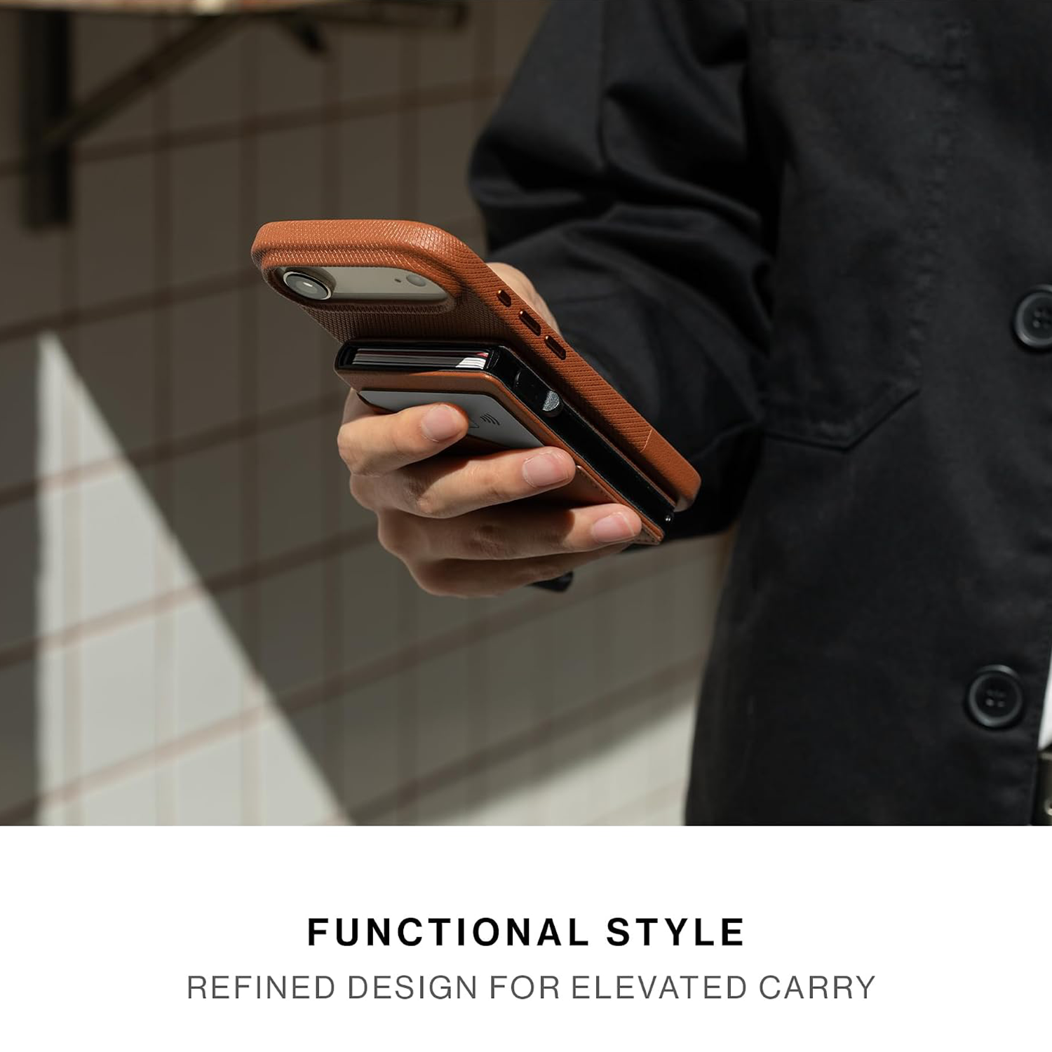 Native Union Card Slide Wallet - Compatible with MagSafe for iPhone - RFID Protector, Ultra-Thin Recycled Leather, Slide Access - Up to 6 Cards