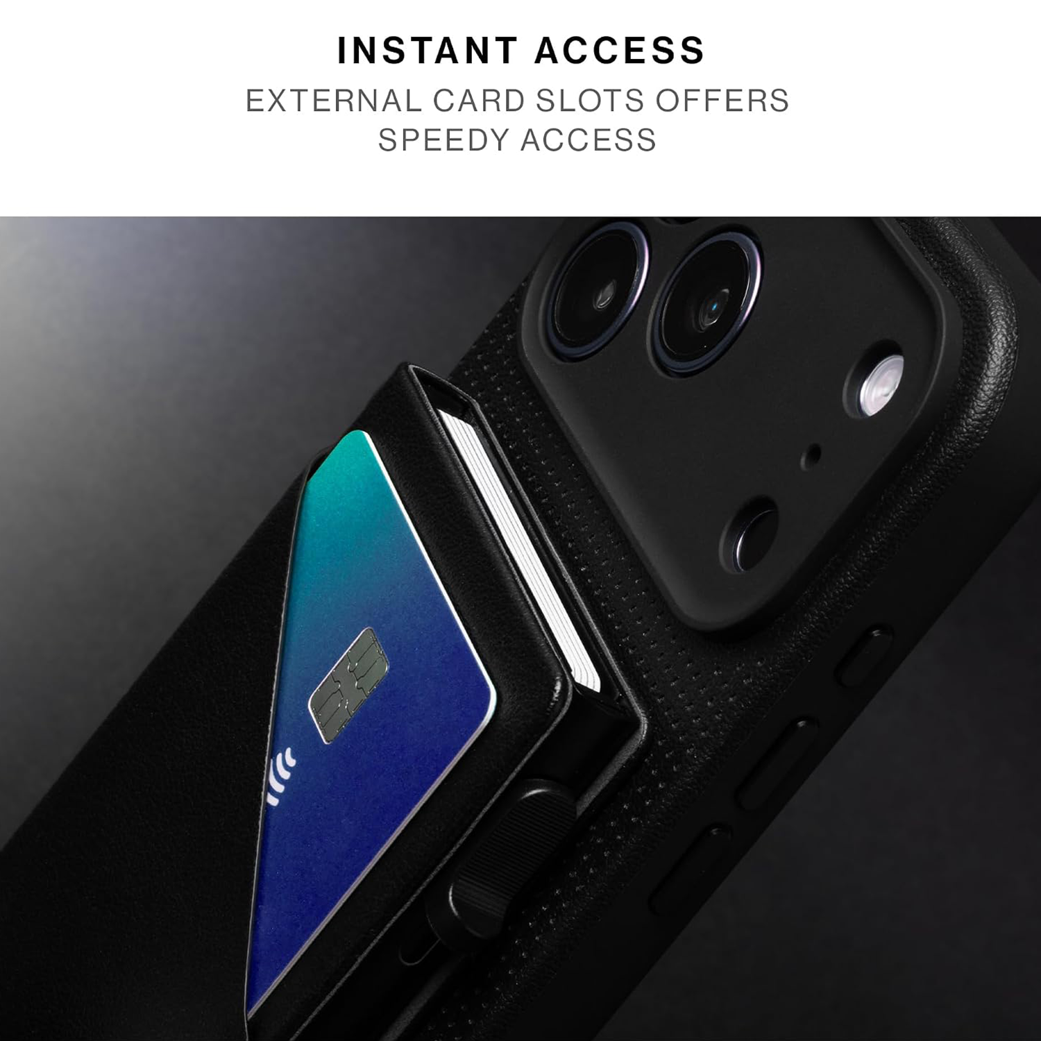 Native Union Card Slide Wallet - Compatible with MagSafe for iPhone - RFID Protector, Ultra-Thin Recycled Leather, Slide Access - Up to 6 Cards