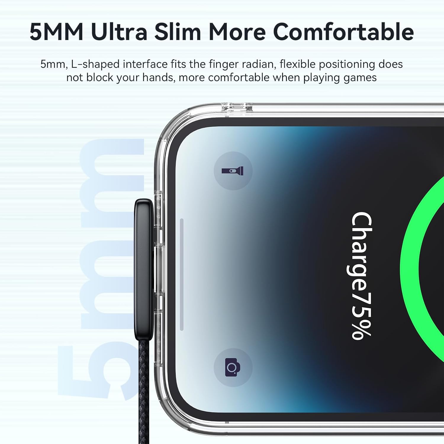 Mcdodo 1.8 Meter USB C to Lightning Cable 90 Degree Right Angle USB-C to Lightning Charging Cable with LED Indicator Light Compatible with iPhone 14 13 12 11/Pro/ProMax/Plus, iPad, AirPods, iTouch