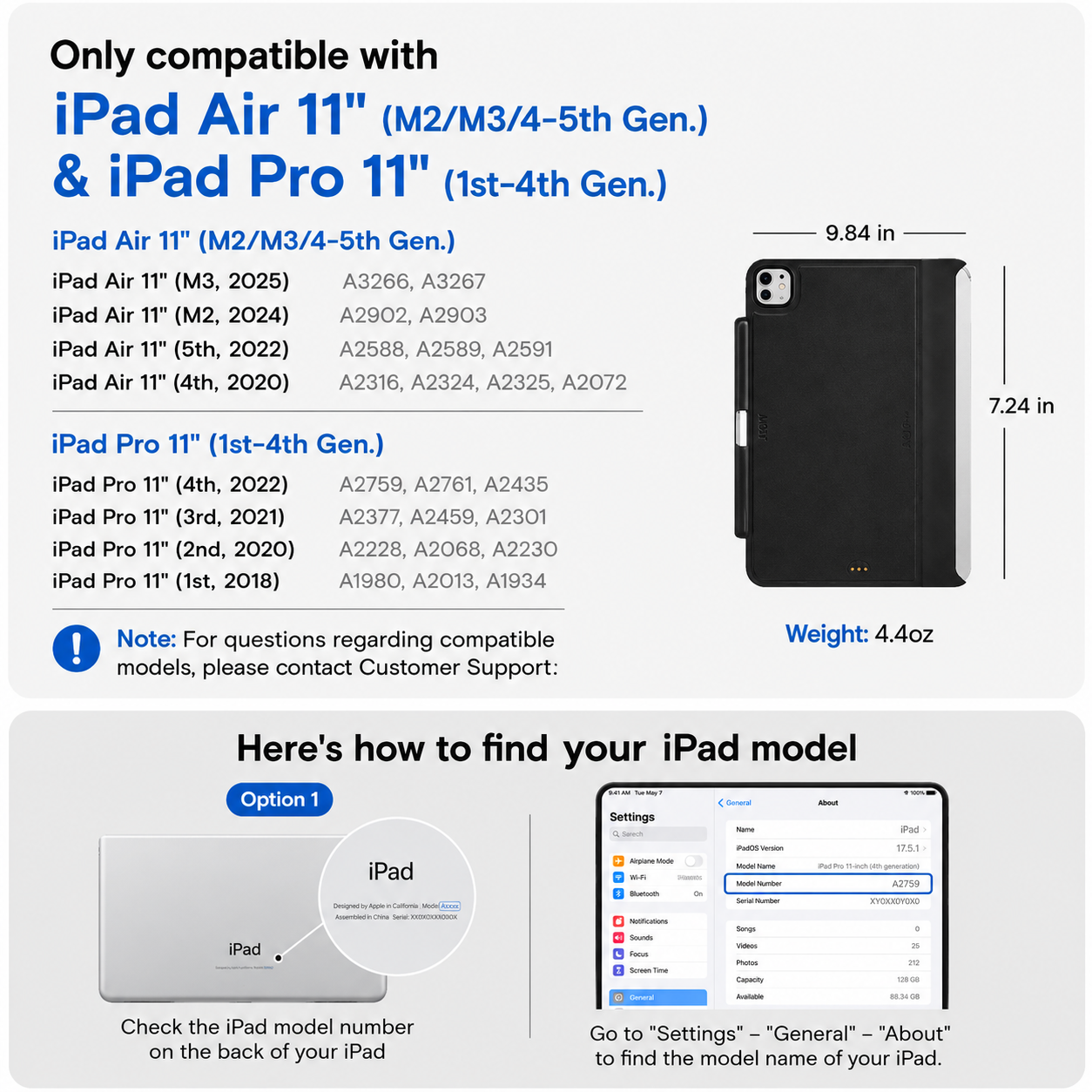 #model_iPad Air 11 (M2/M3/4-5th Gen.) & iPad Pro 11 (1st-4th Gen.)