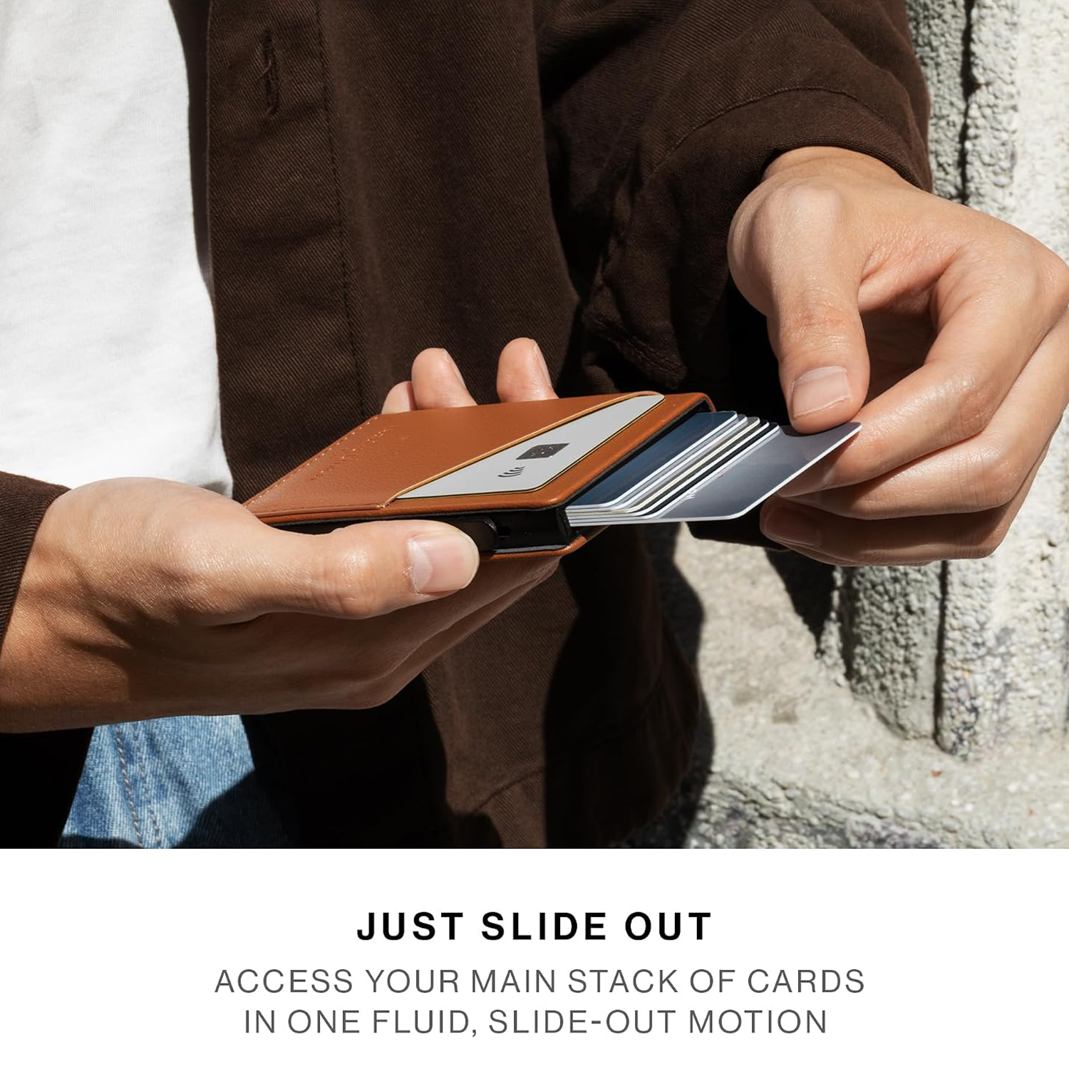 Native Union Card Slide Wallet - Compatible with MagSafe for iPhone - RFID Protector, Ultra-Thin Recycled Leather, Slide Access - Up to 6 Cards