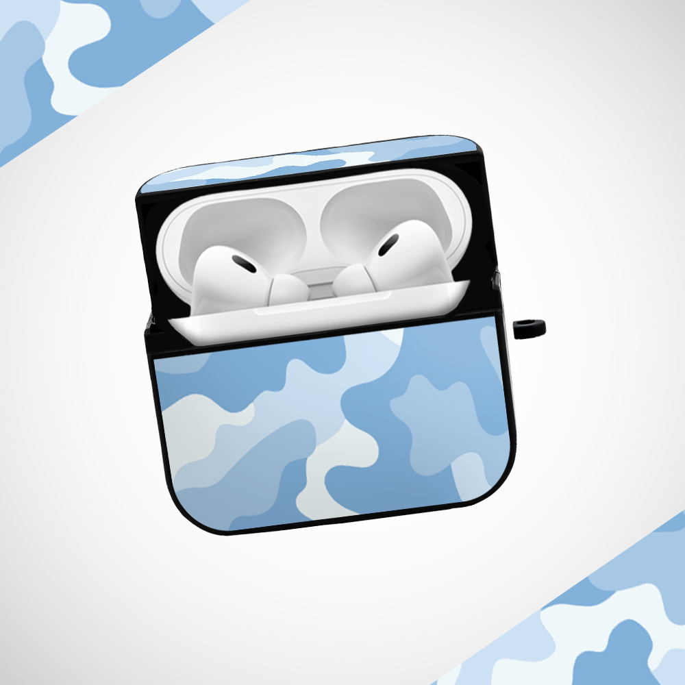 Sky Camo Glass Airpods Pro 2 Case Covers