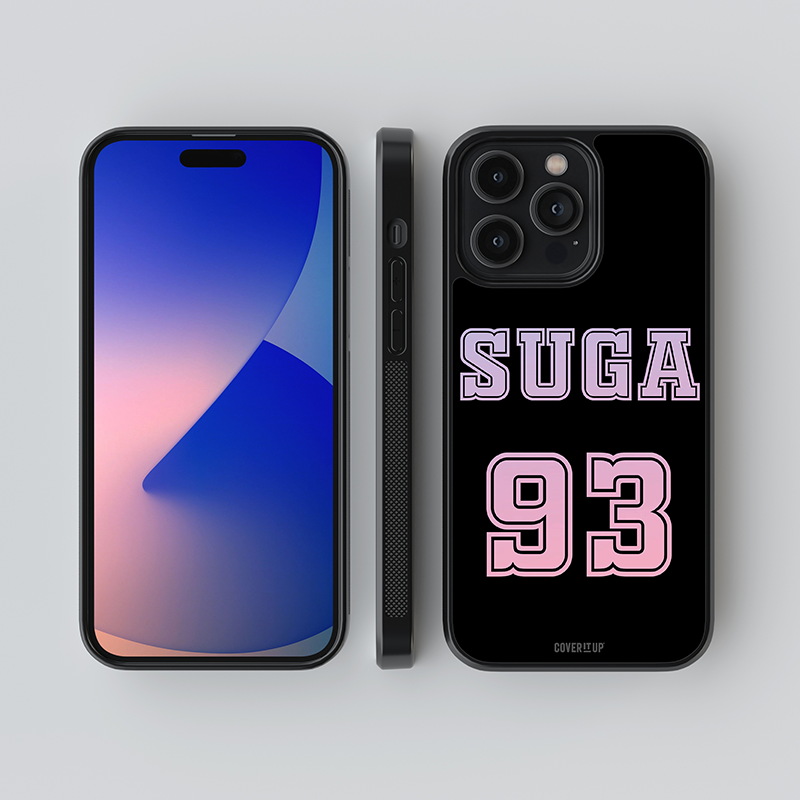 SUGA Jersey Number Glass Case
