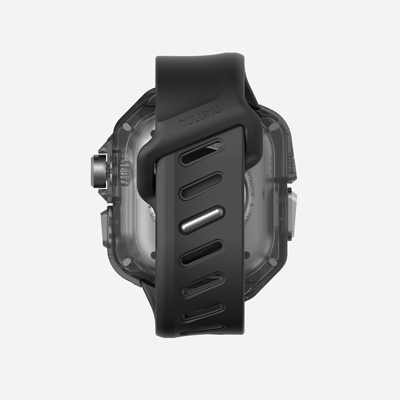 Aulumu A01 Case with Band for Apple Watch Ultra 1/2/3 | Carbon Fiber Cover | FKM Band