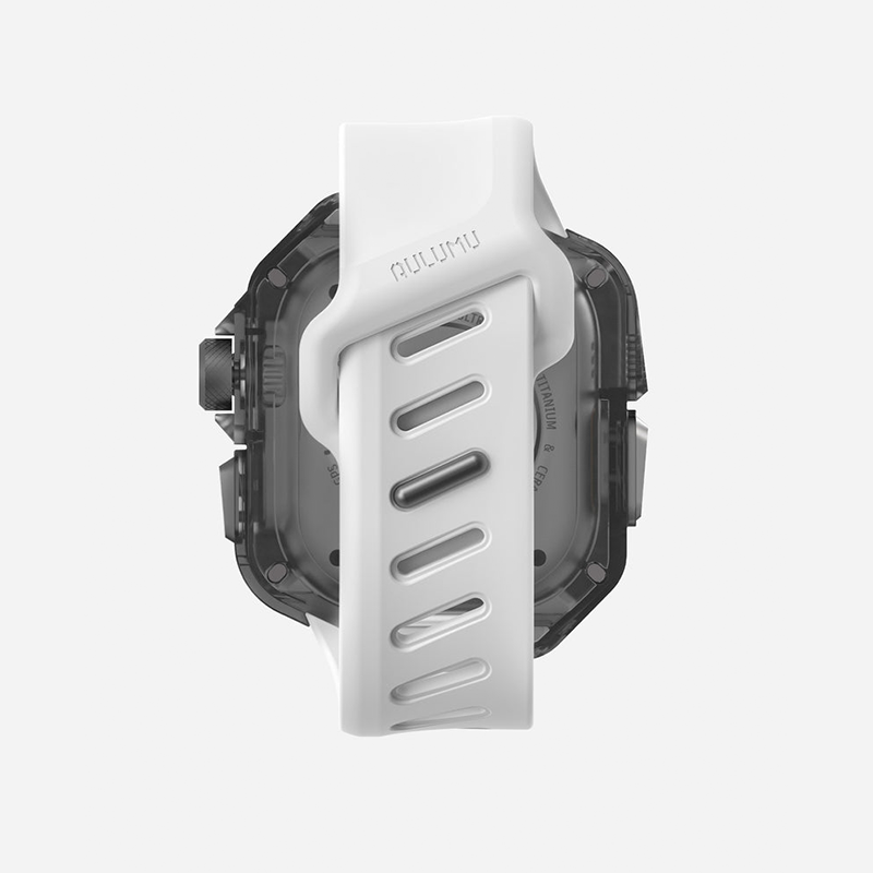 Aulumu A01 Case with Band for Apple Watch Ultra 1/2/3 | Carbon Fiber Cover | FKM Band